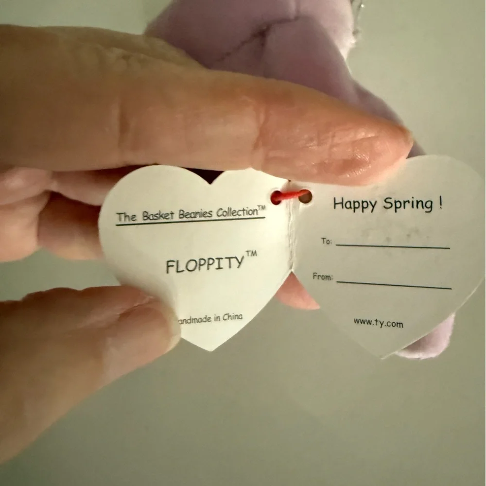 2001 Floppity the Rabbit BASKET Beanie Baby